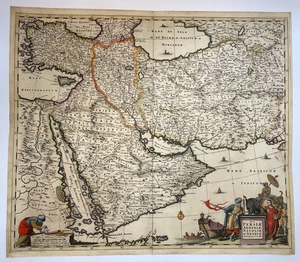 PERSIA ARABIA MIDDLE EAST c. 1680 FREDERIK DE WIT LARGE ANTIQUE MAP 17TH CENTURY - Picture 1 of 12