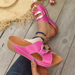 Womens Sandals Casual Slippers Ladies Summer Slip On Shoes Mules Size GIFTS UK - Picture 1 of 11