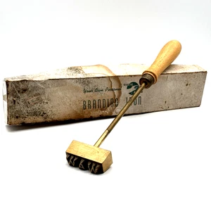 Vintage Personalized Branding Iron By White River “WAW” Made In Muskegon MI - Picture 1 of 8