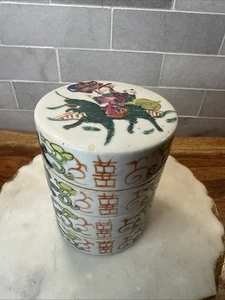 Antique Chinese Famile Rose Porcelain Wedding Stacking Box Container - Picture 1 of 24
