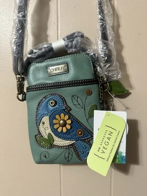 BOLSO BANDOLERA CHALA BLUE BIRD TELÉFONO CELULAR - 2 Ajustables Correas verde azulado nuevas con etiquetas Foto 1 de 4