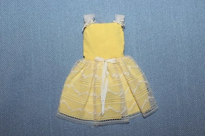 Vestido amarillo vintage Barbie patrón niña flor 1964 #1904 Foto 1 de 2