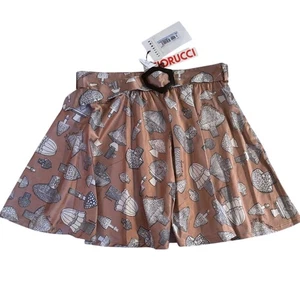 Gonna pattinatore a funghi Fiorucci Made in Italy rosa 26/40 US 2 cinture nuova con etichetta divertente flirt - Foto 1 di 6