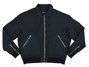 Eleven Paris Full Zip Cut & Sew New York Men's Bomber Jacket XL NWT Black - Picture 1 of 3