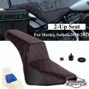 Driver Passenger 2-Up Seat For Harley Street Bob FXBB FXBBS FLDE FLHCS 2018-2024 - Picture 1 of 8
