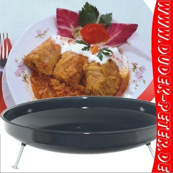 MARKENLOS 49 cm emaillierte Feuerschale groß für Kesselgulasch, Gulaschkessel