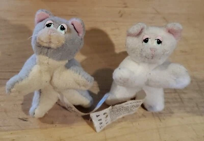 Винтажный фунт Purries котенок лот из 2 Kitty Cat мягкая игрушка 1995 - Изображение 1 из 2