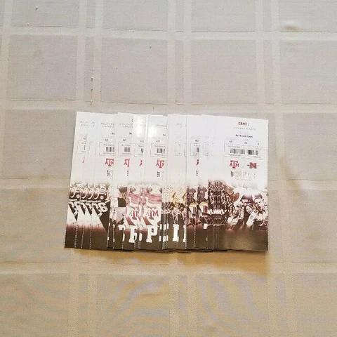 2017 TEXAS A&M AGGIES FOOTBALL TICKET STUBS Cover