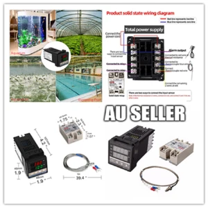 REX-C100 PID Temperature Controller 100-240V + 40A SSR +K Thermocouple 0-400℃ - Picture 1 of 13