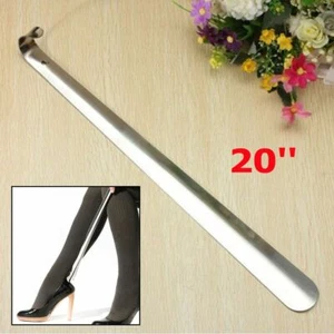 Cuerno de zapato de mango extra largo de 20 pulgadas cuernos de zapato de metal con mango de acero inoxidable EE. UU. - Imagen 1 de 10