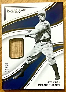 FRANK CHANCE 2023 Panini Immaculate GAME-USED Bat Relic SSP 5/10 #74 NY YANKEES - Picture 1 of 1