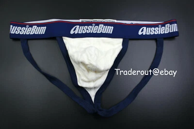 AussieBum Men Ivory white WJ sports pro jock strap jockstraps underwear S L XL - Image 1 of 4