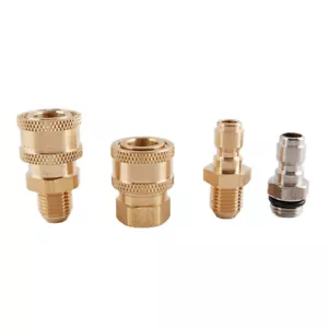Copper 1/4 High Pressure Washer Quick Coupling Water Gun Hydraulic Coupler - Picture 1 of 12