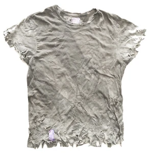 Unique, distressed, handmade TSHIRT, TORN AT THE EDGES. attraction catcher. Art - Picture 1 of 7