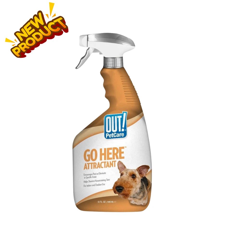OUT PetCare Go Here Attractant Dog and Puppy Potty Training Spray Safe Effect