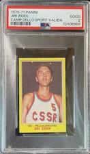 1970 Panini Campioni dello Sport Valida #252 Jiri Zidek RC FIBA HOF PSA 2 Pop 1