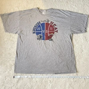 2011 NBA Finals Dallas Mavericks Miami Heat Vintage Style T-Shirt Size 2XL - Picture 1 of 5