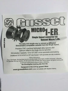 Gusset Single-Speed Convertors 1-er, Double 6 or XD - Picture 1 of 16