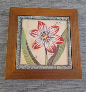 Arnie P. Fisk Flower Hanging Art Tile Trivet - Picture 1 of 5