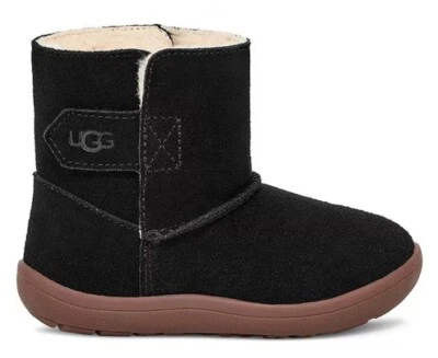 UGG Australia KEELAN Botas Botines Gamuza Forro Lana Negro Bebé Talla 1T Nuevo con Etiquetas Foto 1 de 4
