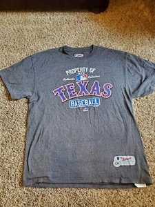 Majestic Texas Rangers MLB Baseball Autentica - Grigio - Taglia Large - Foto 1 di 3