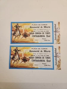 Bullfight Tickets Pair June 2000 - Picture 1 of 3