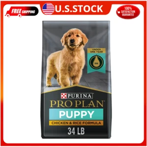 Purina Pro Plan High Protein Dry Puppy Food, Chicken and Rice Formula, 34 lb NEW - Picture 1 of 11