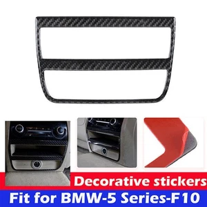 Carbon Fiber Rear Air Vent Outlet Frame Cover Decor Trim Fits BMW F10 2011-17 BI - Picture 1 of 6