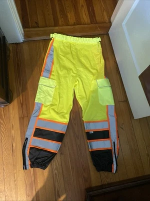 Pantalones para hombre de malla ligera reflectante de dos tonos de alta visibilidad Foto 1 de 3