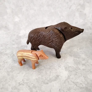 Playmobil cinghiale maiale + maialino bambino animale selvatico A11 - Foto 1 di 1