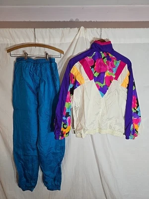 Chándal cortavientos deportivo vintage talla M azul náutico bloque de color Foto 1 de 4