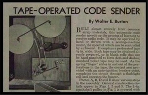 Telegraph Code Sender 1944 Jak zbudować PLANY Praktyka Maszyna - Zdjęcie 1 z 2