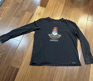 Gnomaste- Life Is Good Size XL Long Sleeve T- Shirt Yoga Gnome - Picture 1 of 11