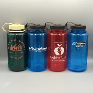 Lote de 4 botellas de agua NALGENE 32 OZ boca ancha REI cooperativa, Northshore hechas en EE. UU. - Imagen 1 de 13