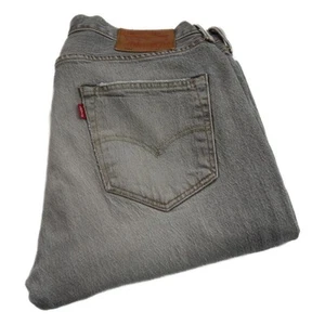 Levi 501 Straight Jeans Regular Grey Waist 34 Leg 30 W34 L30 Button Fly (Q6156) - Picture 1 of 11