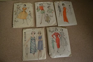 Set Of 5 Weigel's Vintage Sewing Patterns Dresses - Picture 1 of 7