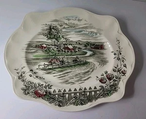 Plato ovalado vintage Johnson Brothers The Road Home 12".  Usado en excelente estado - Imagen 1 de 18