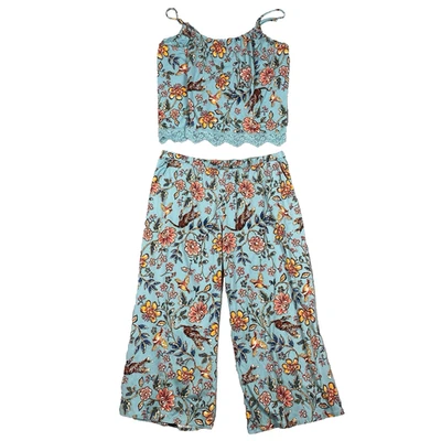 Conjunto de pijama para mujer In Bloom by Jonquil XL estampado floral de tigre encaje cami bolsillos Foto 1 de 4