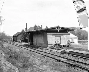 (1982) Maine Central - Depot - Newcastle, ME - Original B&W Negative - Bild 1 von 1
