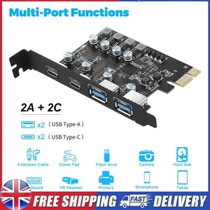 Carte USB3.0 PCIE pratique module d'extension carte utile pour Windows/MacOS/Linux - Photo 1/11