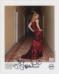 Diana Krall Canadian Pianist Autographed Signed 8x10 Photo AMCo COA 28809 - Picture 1 of 3