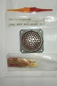 P/N MS27497T24B61PB Connector, Circular MIL Spec Connector 61P Sz 24 Wall Mount - Picture 1 of 2