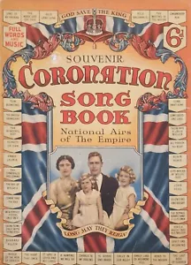 Coronation Song Book National Airs Of The Empire Piano Voice Sheet Song Book - Picture 1 of 4
