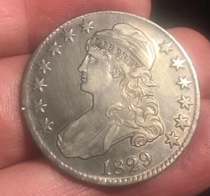 1829 gedeckelte Büstenhälfte, O-103, vz+, extra fein plus  - Bild 1 von 3