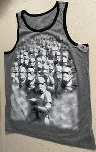 Disney Store Star Wars Stormtrooper Herren Größe Large grau Muskelshirt neu mit Etikett Top - Bild 1 von 3