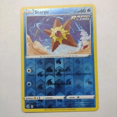 Staryu 52/264 Reverse Holo | Fusion Strike | Pokemon - Same Day Shipping! - Image 1 of 2