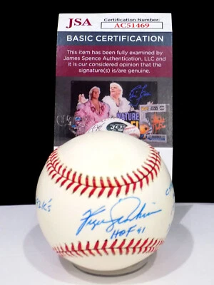 FERGIE JENKINS Signed "HOF 91" "Cy Young" +Autograph NL Baseball Cubs JSA 💎 COA - Image 1 of 4