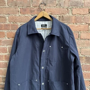 APC Men’s Quilted Jacket, Sz Medium, Navy Blue Cotton - Picture 1 of 13