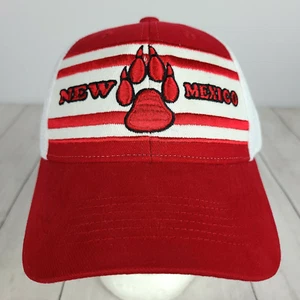 Cautivador Tocado Nuevo México Lobos Pata Gorra Sombrero Talla Única Correa Rojo/Blanco - Imagen 1 de 9
