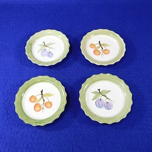 4 Winterthur Fruit Butter Pats Andrea by Sadek Hand Painted Discontinued 3.5" - Picture 1 of 8